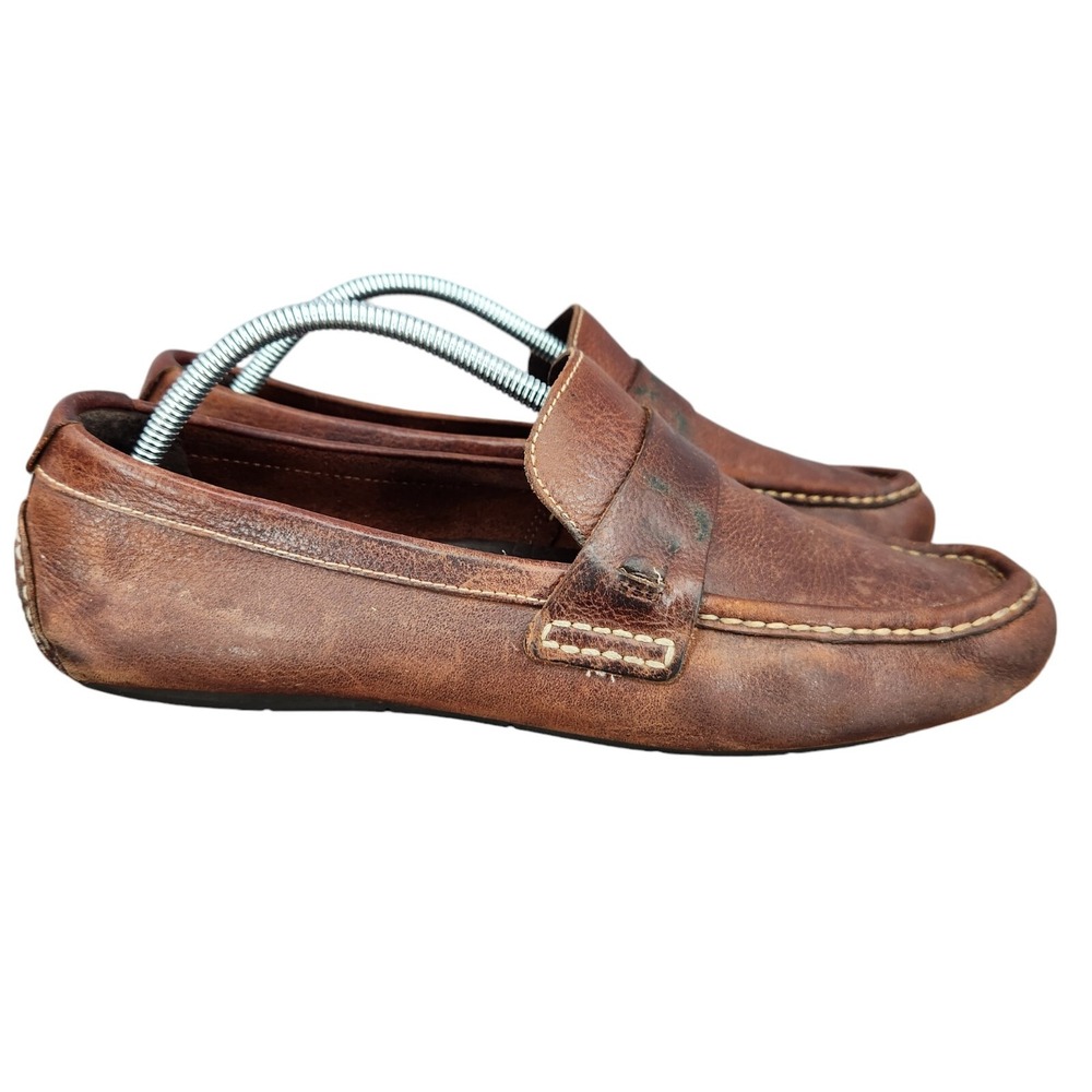 Cole Haan Driving Shoes Mens 10.5 M Somerset Brown Leather Loafers Slip On‎